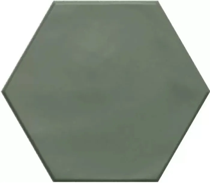 Geometry Hex Green Matt 15x17.3